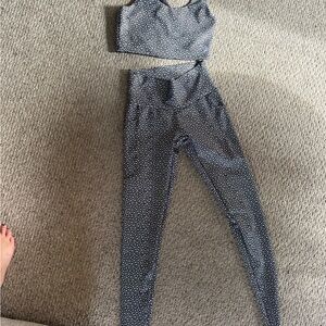 Black and White Polka Dot Activewear Set